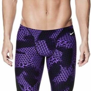 Nike Men's Black and Purple Swim Trunks Size 22